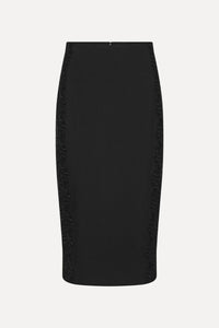 ROTATE LACE INSERTED PENCIL SKIRT